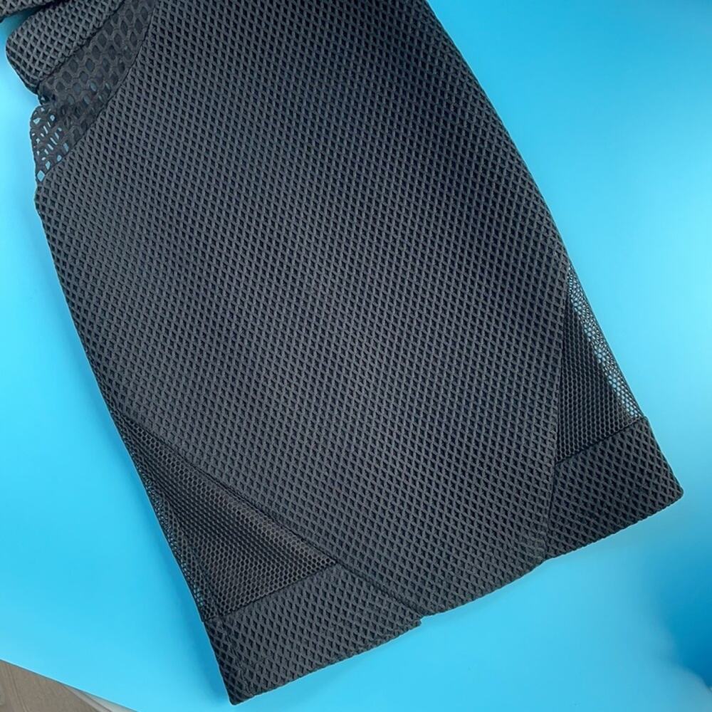 NWOT Kendall & Kylie Women’s Black Jana Mesh Spliced Midi Dress Size Small - Picture 4 of 13